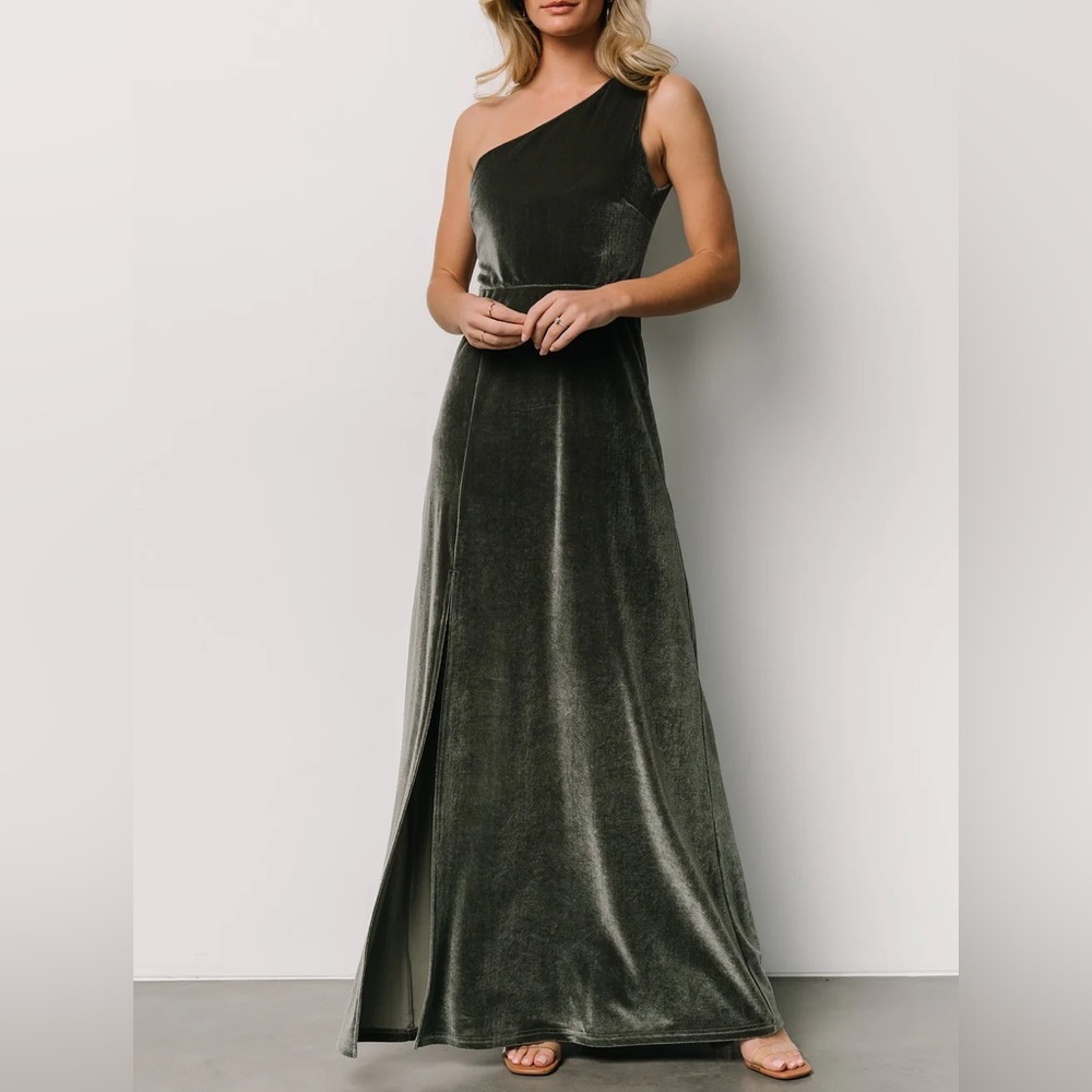 Tatiana Velvet One Shoulder Maxi Dress